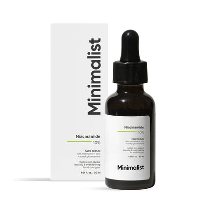 Minimalist Niacinamide 10% + 1% Zinc Face Serum | Reduces Pores, Acne Marks & Oil | Even Skin Tone | 30 ml