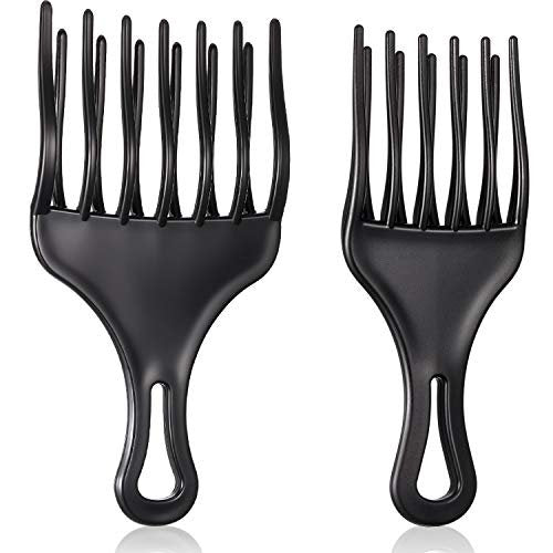 2 Pieces Double Fist Hair Lift Combs - Large and Small Plastic Detangle Wig Braid Pick Hair Styling Tool for Women Men (3.8 x 7 Inch, 2.6 x 6.4 Inch) - görsel 2