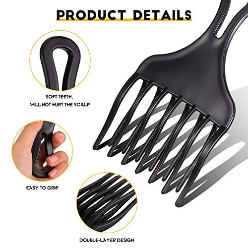 2 Pieces Double Fist Hair Lift Combs - Large and Small Plastic Detangle Wig Braid Pick Hair Styling Tool for Women Men (3.8 x 7 Inch, 2.6 x 6.4 Inch) - görsel 8