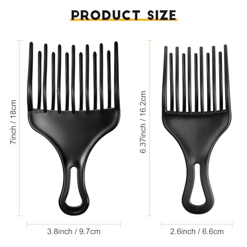 2 Pieces Double Fist Hair Lift Combs - Large and Small Plastic Detangle Wig Braid Pick Hair Styling Tool for Women Men (3.8 x 7 Inch, 2.6 x 6.4 Inch) - görsel 6