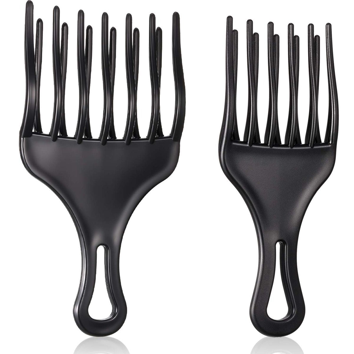 2 Pieces Double Fist Hair Lift Combs - Large and Small Plastic Detangle Wig Braid Pick Hair Styling Tool for Women Men (3.8 x 7 Inch, 2.6 x 6.4 Inch) - görsel 1