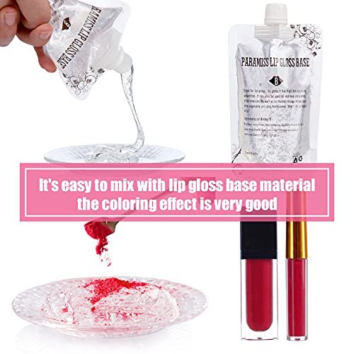 PARAMISS Lip Gloss Pigment Powder - 5 Nude Colors + White Pearl Shimmer, Cosmetic Grade Lip Dye for DIY Lip Gloss & Eyeshadow Avelisse
