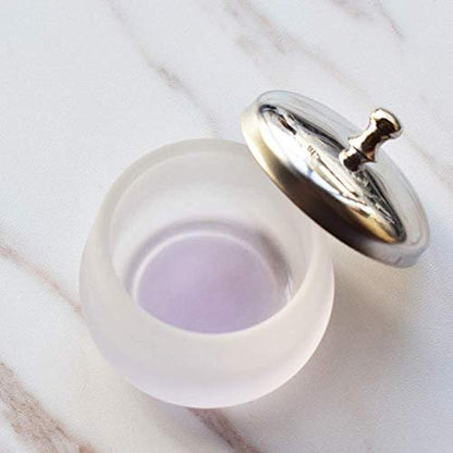 Matte Crystal Glass Nail Dappen Dish – Acrylic Liquid & Powder Container for Nail Art