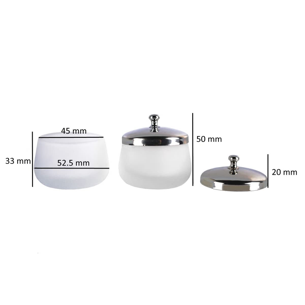 Matte Crystal Glass Nail Dappen Dish – Acrylic Liquid & Powder Container for Nail Art - görsel 3