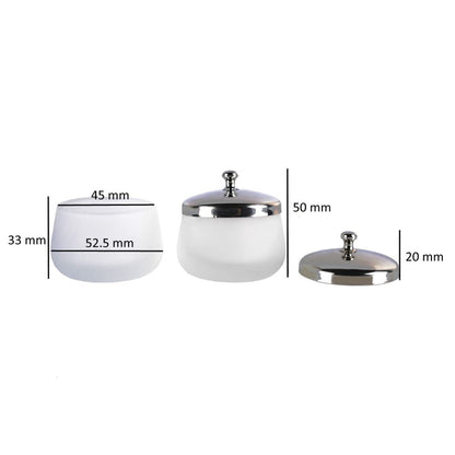 Matte Crystal Glass Nail Dappen Dish – Acrylic Liquid & Powder Container for Nail Art