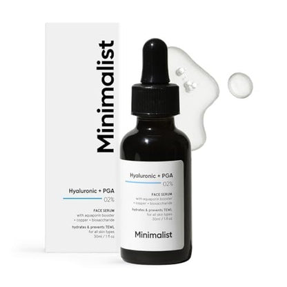 Minimalist Hyaluronic Acid + PGA 2% Face Serum - Multi-Depth Hydration for Plumper, Smoother Skin - 1 Fl Oz (30 ml) Avelisse