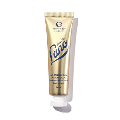 Lanolips Golden Dry Skin Salve - Lanolin Oil Healing Ointment with Vitamin E & Manuka Honey - Body Moisturizer for Dry Skin - Relief for Dry Hands & Cracked Lips - Dermatologist Tested (25g) Avelisse
