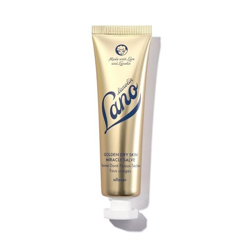 Lanolips Golden Dry Skin Salve - Lanolin Oil Healing Ointment with Vitamin E & Manuka Honey - Body Moisturizer for Dry Skin - Relief for Dry Hands & Cracked Lips - Dermatologist Tested (25g) Avelisse