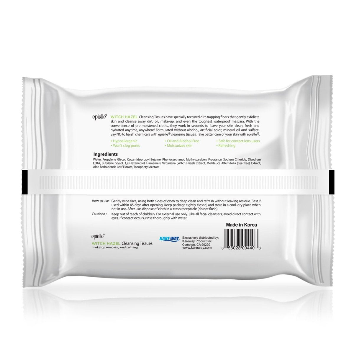 Epielle Witch Hazel Makeup Remover Wipes - Gentle Daily Facial Cleanser Towelettes, 180 Count (6 Packs of 30) Avelisse