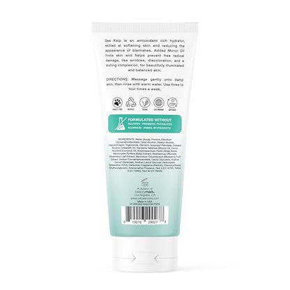 Exfoliating Face Scrub with Monoi Oil & Sea Kelp – Clarifying & Firming Facial Exfoliator – Vegan, Paraben-Free, 5.1 fl oz Avelisse