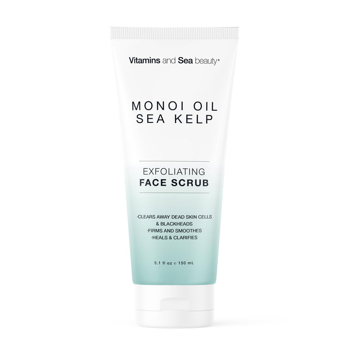 Exfoliating Face Scrub with Monoi Oil & Sea Kelp – Clarifying & Firming Facial Exfoliator – Vegan, Paraben-Free, 5.1 fl oz Avelisse