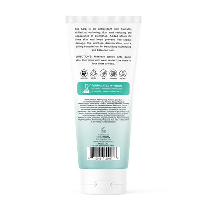 Exfoliating Face Scrub with Monoi Oil & Sea Kelp – Clarifying & Firming Facial Exfoliator – Vegan, Paraben-Free, 5.1 fl oz Avelisse