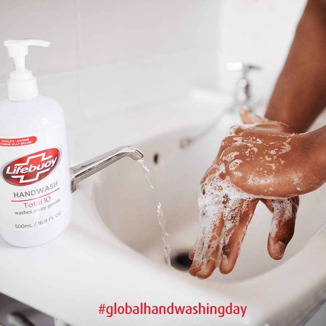 Lifebuoy Total 10 Hand Wash, 16.9 FL OZ (500 ml) - Antibacterial Liquid Soap - görsel 9