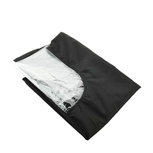 CM Barber Cape with Clear Window - Waterproof Hair Cutting Cape for Salon, Barbershop & Home Use - Large, Black - görsel 6