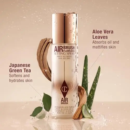 Charlotte Tilbury Airbrush Flawless Setting Spray - Ultra-Fine Hydrating Mist for 16-Hour Makeup Wear, Pore-Blurring & Skin-Soothing Avelisse