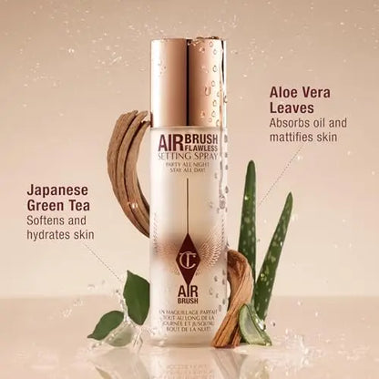 Charlotte Tilbury Airbrush Flawless Setting Spray - Ultra-Fine Hydrating Mist for 16-Hour Makeup Wear, Pore-Blurring & Skin-Soothing Avelisse