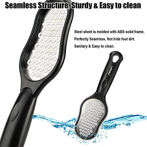 LePinko Foot Scrubber Set - Updated Blades, No Hurt Feet File, Powerful Pedicure Tool for Callus and Dead Skin Removal, Use in Shower or Dry, 2-Pack - görsel 10