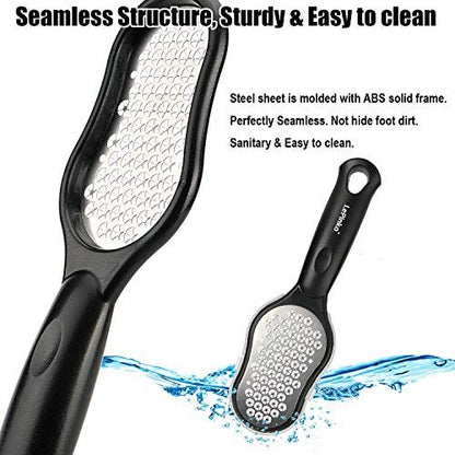 LePinko Foot Scrubber Set - Updated Blades, No Hurt Feet File, Powerful Pedicure Tool for Callus and Dead Skin Removal, Use in Shower or Dry, 2-Pack