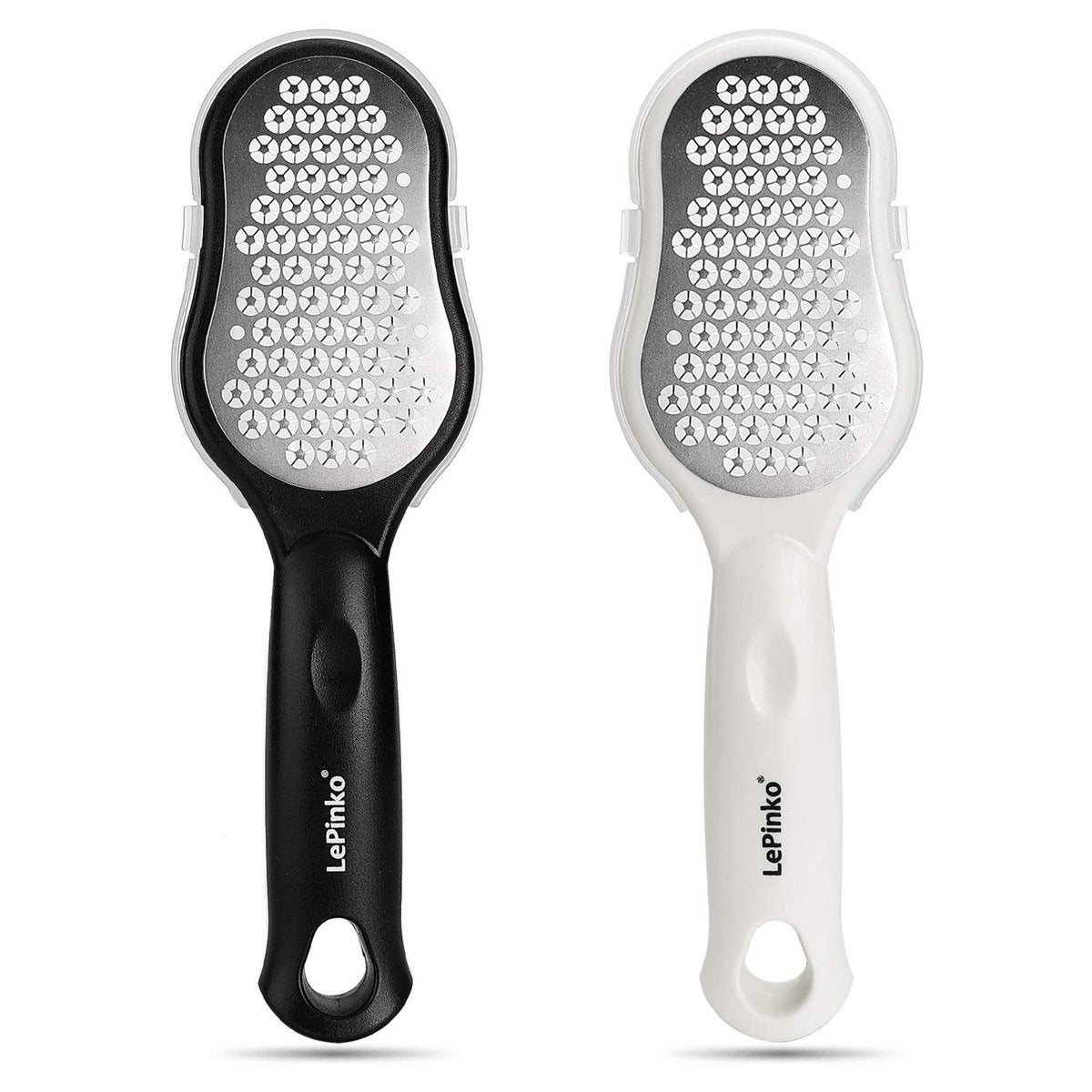 LePinko Foot Scrubber Set - Updated Blades, No Hurt Feet File, Powerful Pedicure Tool for Callus and Dead Skin Removal, Use in Shower or Dry, 2-Pack - görsel 1