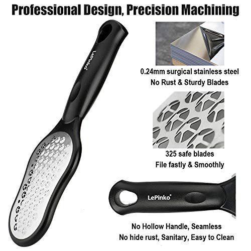 LePinko Foot Scrubber Set - Updated Blades, No Hurt Feet File, Powerful Pedicure Tool for Callus and Dead Skin Removal, Use in Shower or Dry, 2-Pack - görsel 4