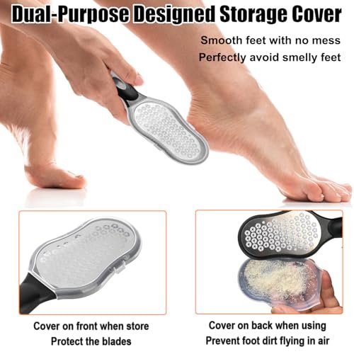 LePinko Foot Scrubber Set - Updated Blades, No Hurt Feet File, Powerful Pedicure Tool for Callus and Dead Skin Removal, Use in Shower or Dry, 2-Pack - görsel 12