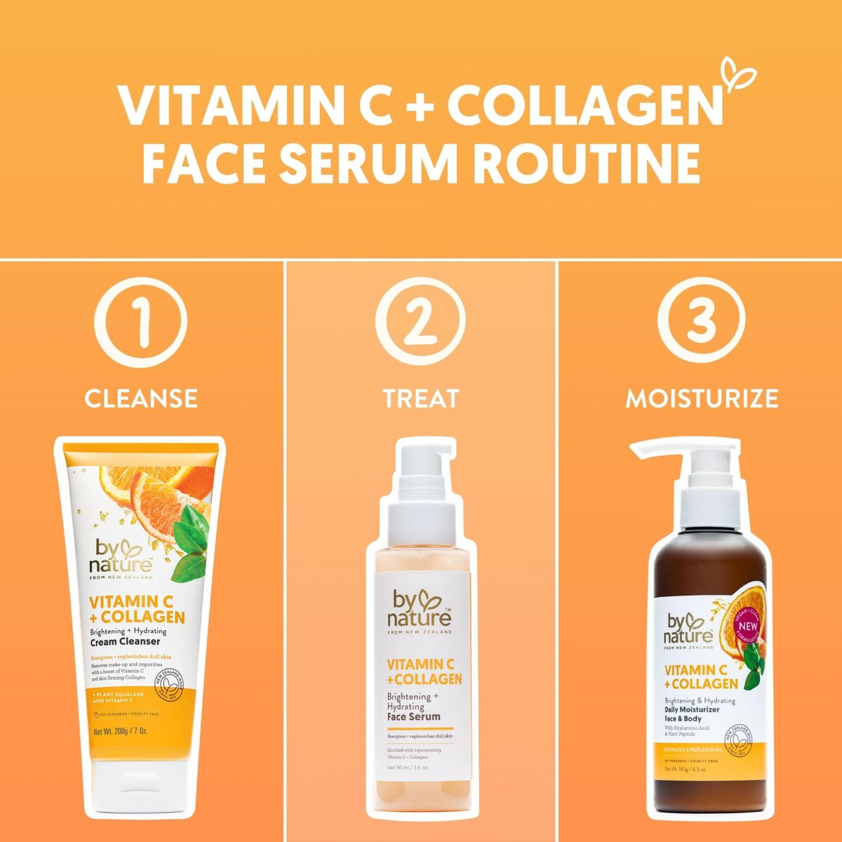 By Nature Vitamin C + Collagen Face Serum – Restore & Energize Tired Skin, Plumping Collagen, Turmeric, 3 fl oz - görsel 11