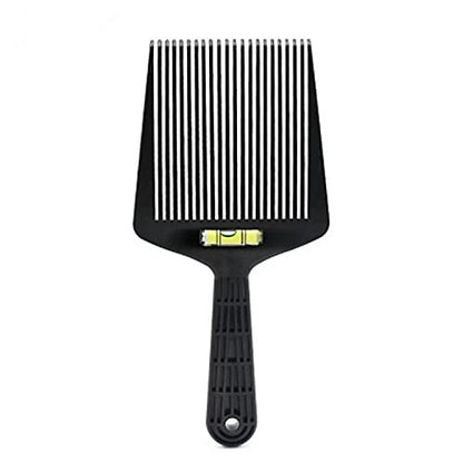Eforlike Barber Flat Top Comb with Level - Precision Liquid Bang Oil Hair Cutting Angle Adjustment Large Teeth Comb Styling Tool (Black) Avelisse
