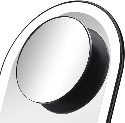 Fancii Lara Detachable 10X Magnifying Mirror - Magnetic Attachment, Obsidian Black Avelisse