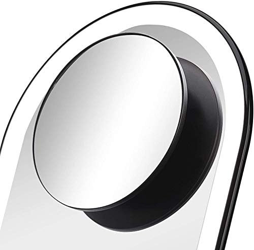 Fancii Lara Detachable 10X Magnifying Mirror - Magnetic Attachment, Obsidian Black Avelisse