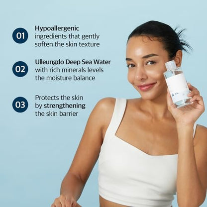 ROUND LAB Dokdo Toner - Hydrating Exfoliating Watery Toner for Glowing Skin (100ml)