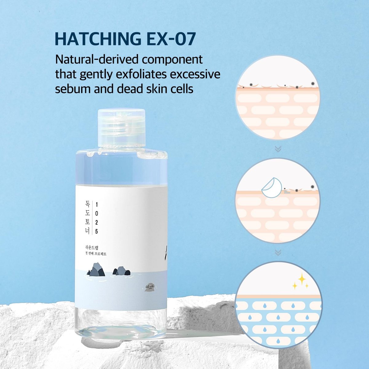 ROUND LAB Dokdo Toner - Hydrating Exfoliating Watery Toner for Glowing Skin (100ml) - görsel 7