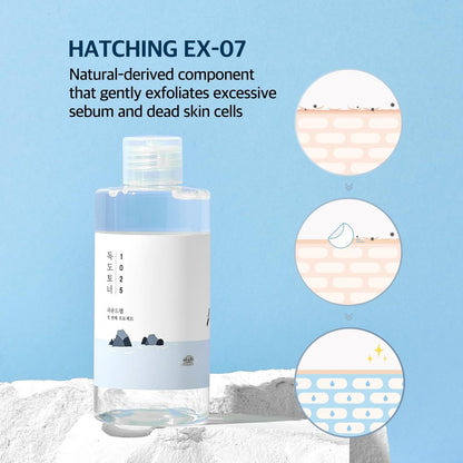 ROUND LAB Dokdo Toner - Hydrating Exfoliating Watery Toner for Glowing Skin (100ml)