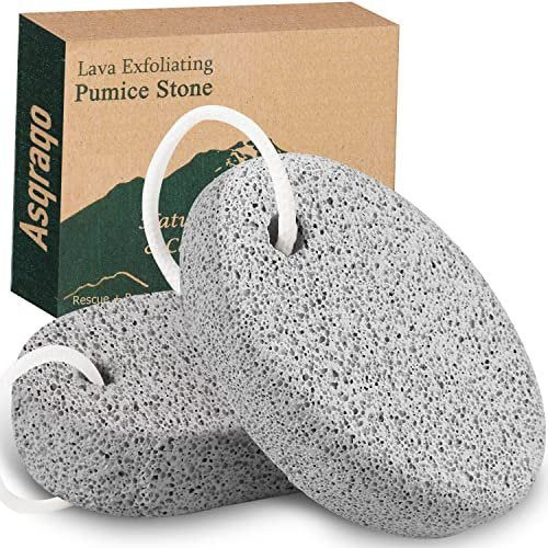 2 Pack Natural Pumice Stone for Feet – Asqraqo Lava Pedicure Tools, Hard Skin & Callus Remover, Exfoliating Foot File for Dead Skin Removal - görsel 2