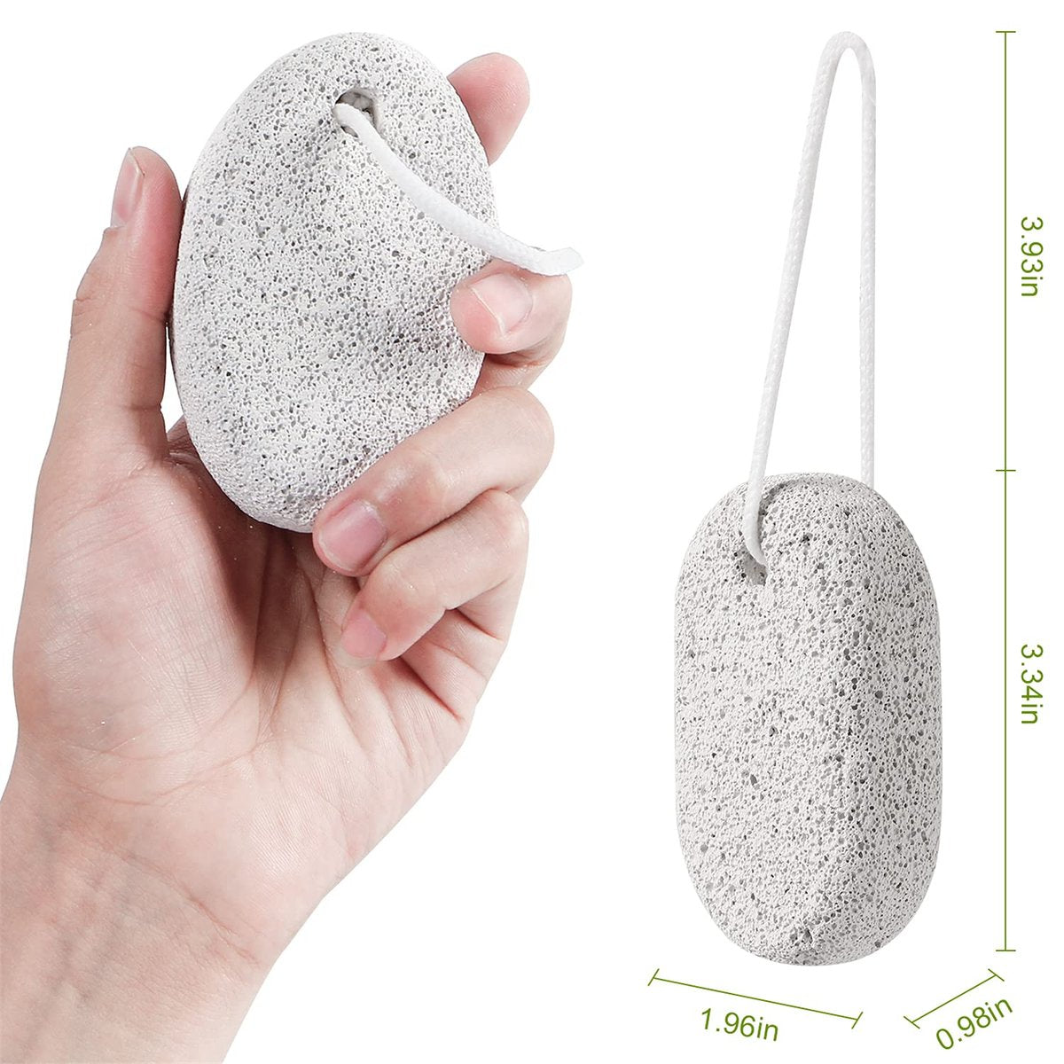 2 Pack Natural Pumice Stone for Feet – Asqraqo Lava Pedicure Tools, Hard Skin & Callus Remover, Exfoliating Foot File for Dead Skin Removal - görsel 3