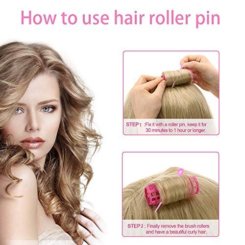 240-Piece Plastic Hair Roller Set with Brush Picks for Curling Styling – White - görsel 6
