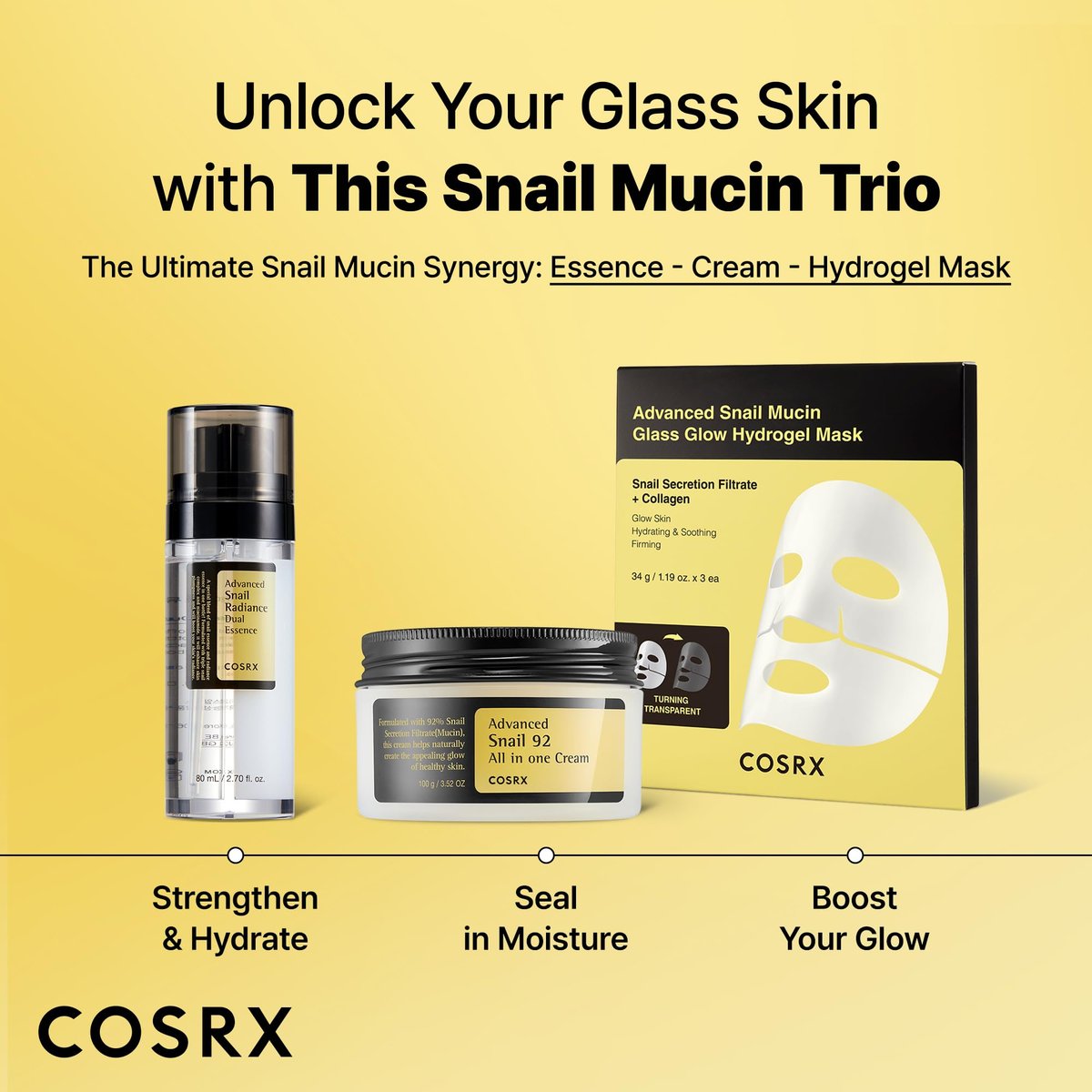 COSRX Snail Mucin 74% + Niacinamide 5% Dual Essence - Anti Aging Face Serum for Dull & Sensitive Skin, Korean Skincare, 2.70 fl.oz / 80ml Avelisse