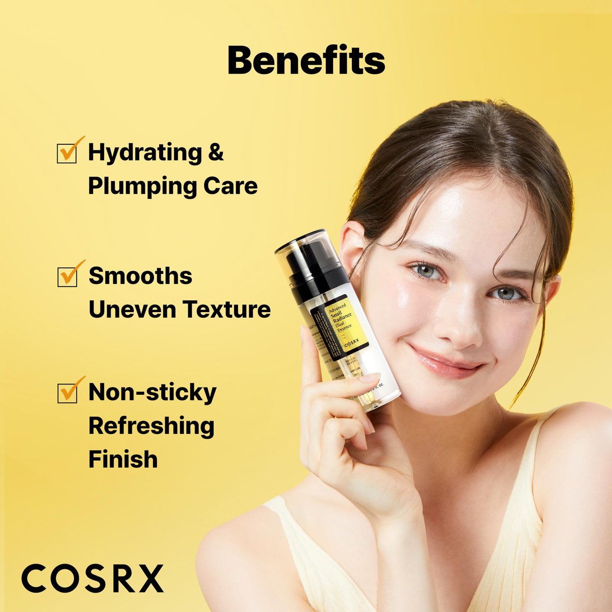 COSRX Snail Mucin 74% + Niacinamide 5% Dual Essence - Anti Aging Face Serum for Dull & Sensitive Skin, Korean Skincare, 2.70 fl.oz / 80ml Avelisse