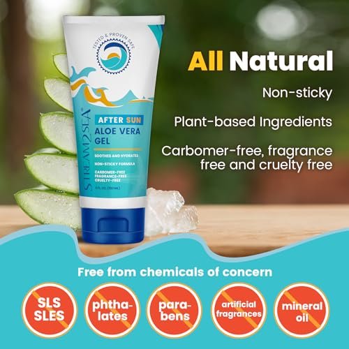 STREAM 2 SEA Soothing Aloe Vera Gel – Reef Safe, Paraben Free, All Natural After Sun & Underwater Sting Relief, 6 Fl Oz - görsel 3