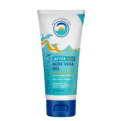 STREAM 2 SEA Soothing Aloe Vera Gel – Reef Safe, Paraben Free, All Natural After Sun & Underwater Sting Relief, 6 Fl Oz