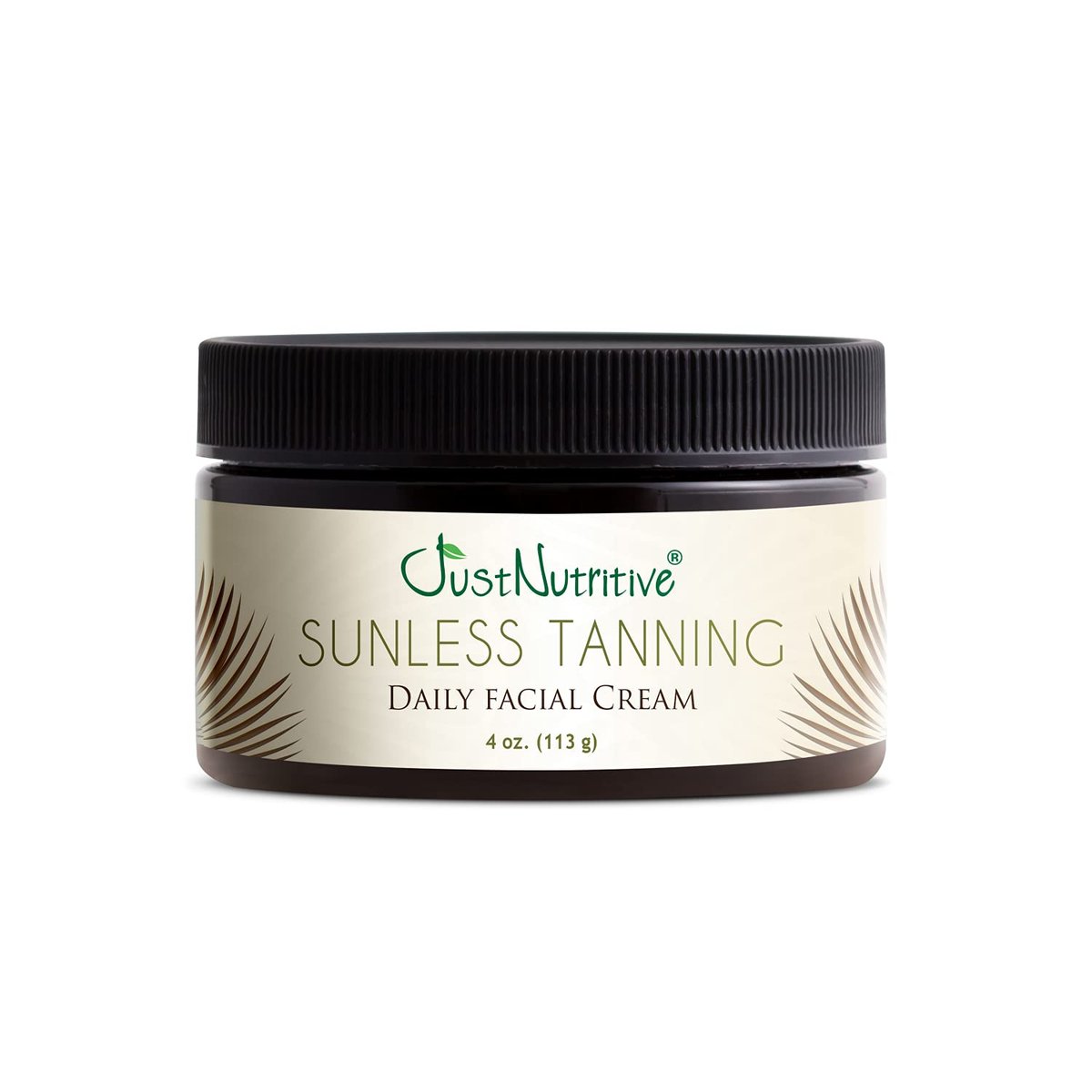 Sunless Tanning Daily Facial Cream | Self-Tanner for Face | Natural Glow | Just Nutritive (4 oz) Avelisse