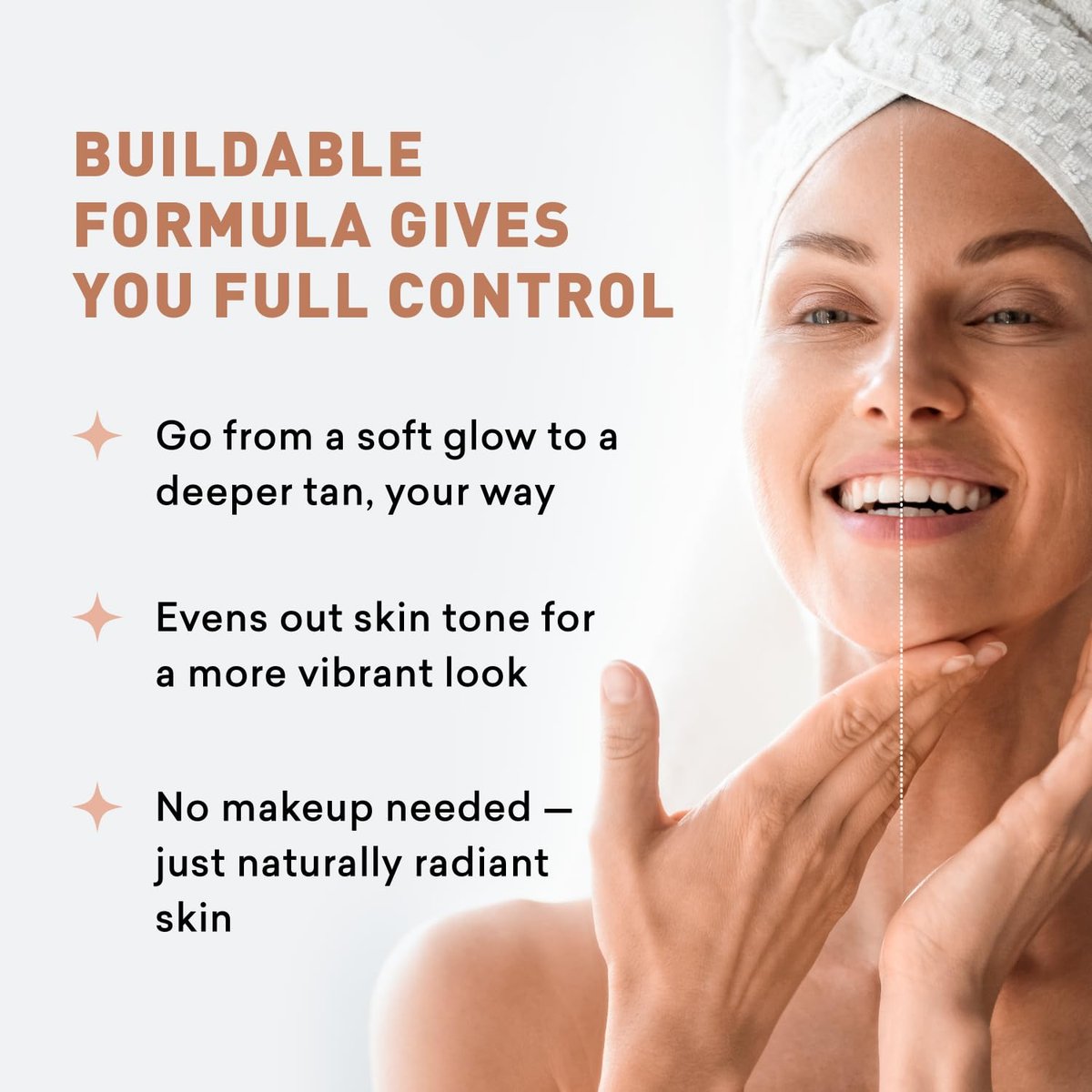 Sunless Tanning Daily Facial Cream | Self-Tanner for Face | Natural Glow | Just Nutritive (4 oz) Avelisse