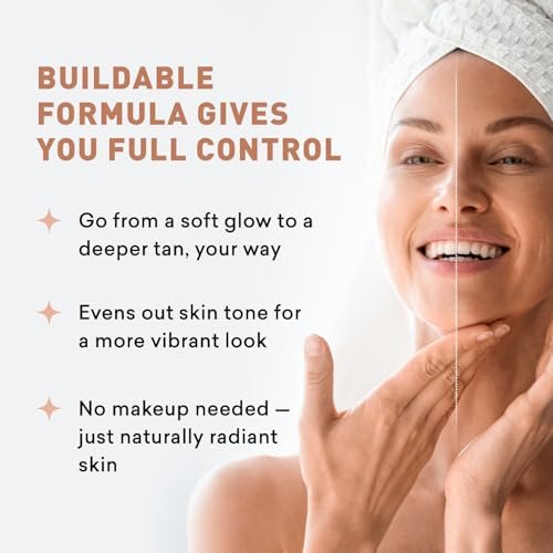 Sunless Tanning Daily Facial Cream | Self-Tanner for Face | Natural Glow | Just Nutritive (4 oz) Avelisse