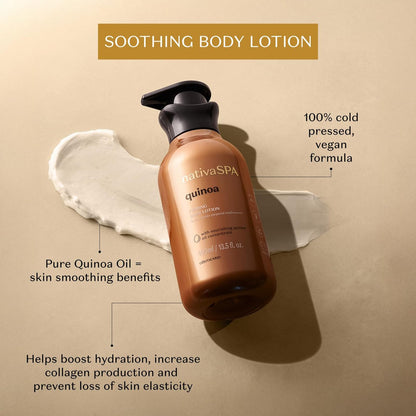 Nativa SPA by O Boticario Quinoa Hydrating Body Lotion - Fragranced Skin Moisturizer with Purified Quinoa Drops, 13.5 oz Avelisse