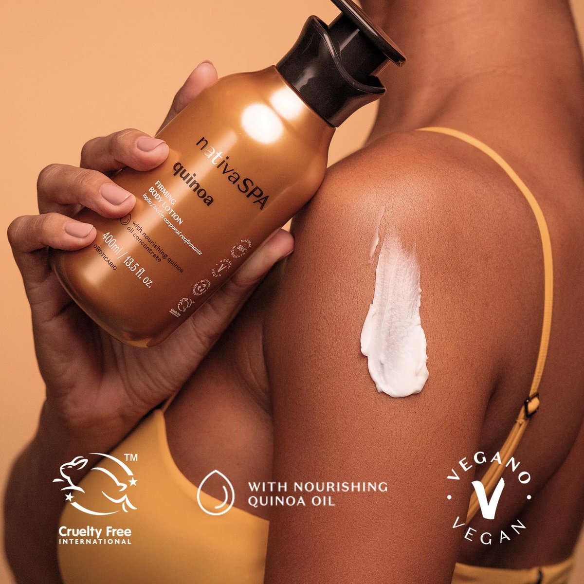 Nativa SPA by O Boticario Quinoa Hydrating Body Lotion - Fragranced Skin Moisturizer with Purified Quinoa Drops, 13.5 oz Avelisse