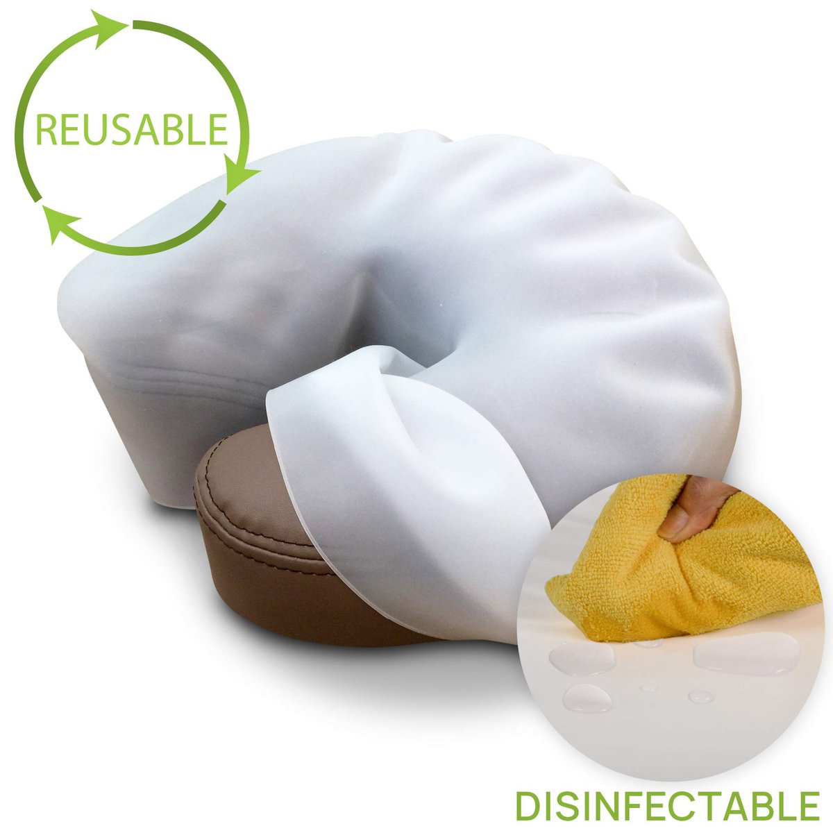 EarthLite Stretch Guard Silicone Face Cradle Cover – Clear, Durable & Hygienic Protection for Massage Tables - görsel 4
