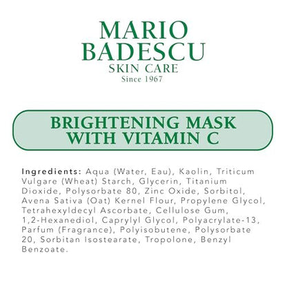 Mario Badescu Brightening Mask with Vitamin C - Face Mask for Brighter Skin & Unclogged Pores
