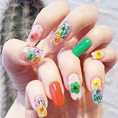 CHANGAR 3D Real Dried Flower Nail Art Stickers - 2 Box Set for Nail & Resin Craft DIY - görsel 6