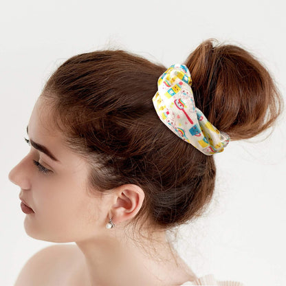 BBTO 6 Pcs Velvet Tooth Pattern Hair Scrunchies - Cute Dental Assistant Gifts for Women & Girls Avelisse