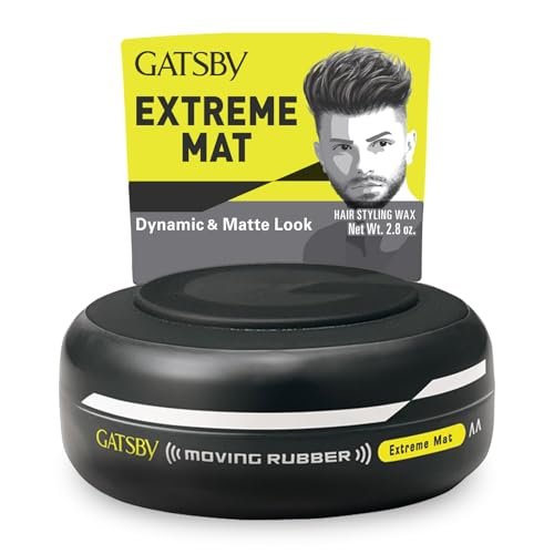 GATSBY Moving Rubber Extreme Mat Hair Styling Wax - Strong Hold, Matte Finish, 80g/2.8oz - görsel 1
