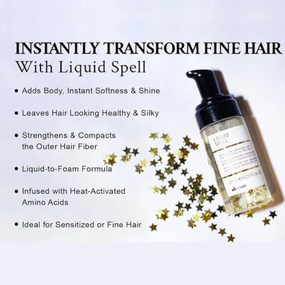 Davines Liquid Spell Reinforcing Bodifying Fluid - Weightless Volumizing Treatment for Fine or Sensitized Hair, 4.23 Fl Oz Avelisse